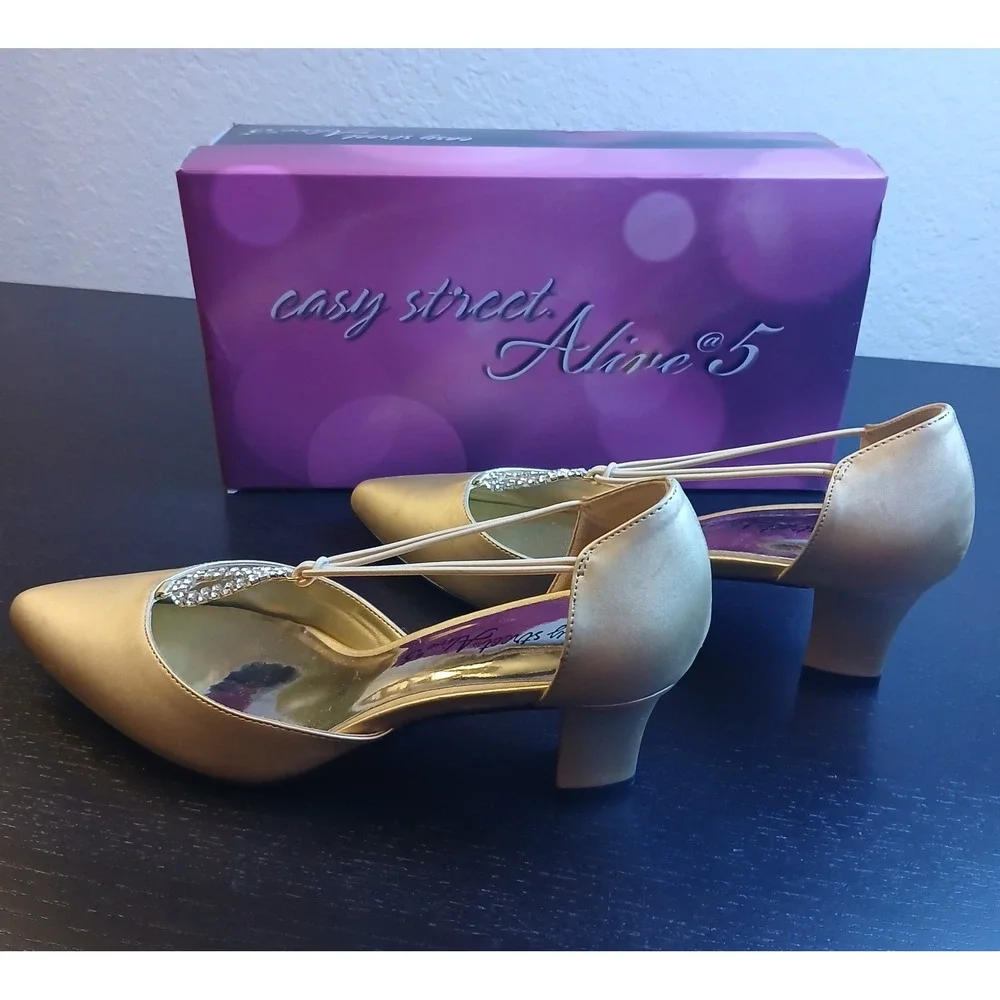 Easy Street Alive@5 gold satin